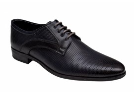 Pantofi barbati eleganti din piele naturala Negru GKR12N